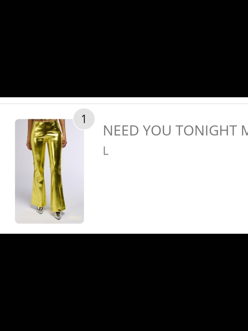 Metallic Lime Green Flared Pants